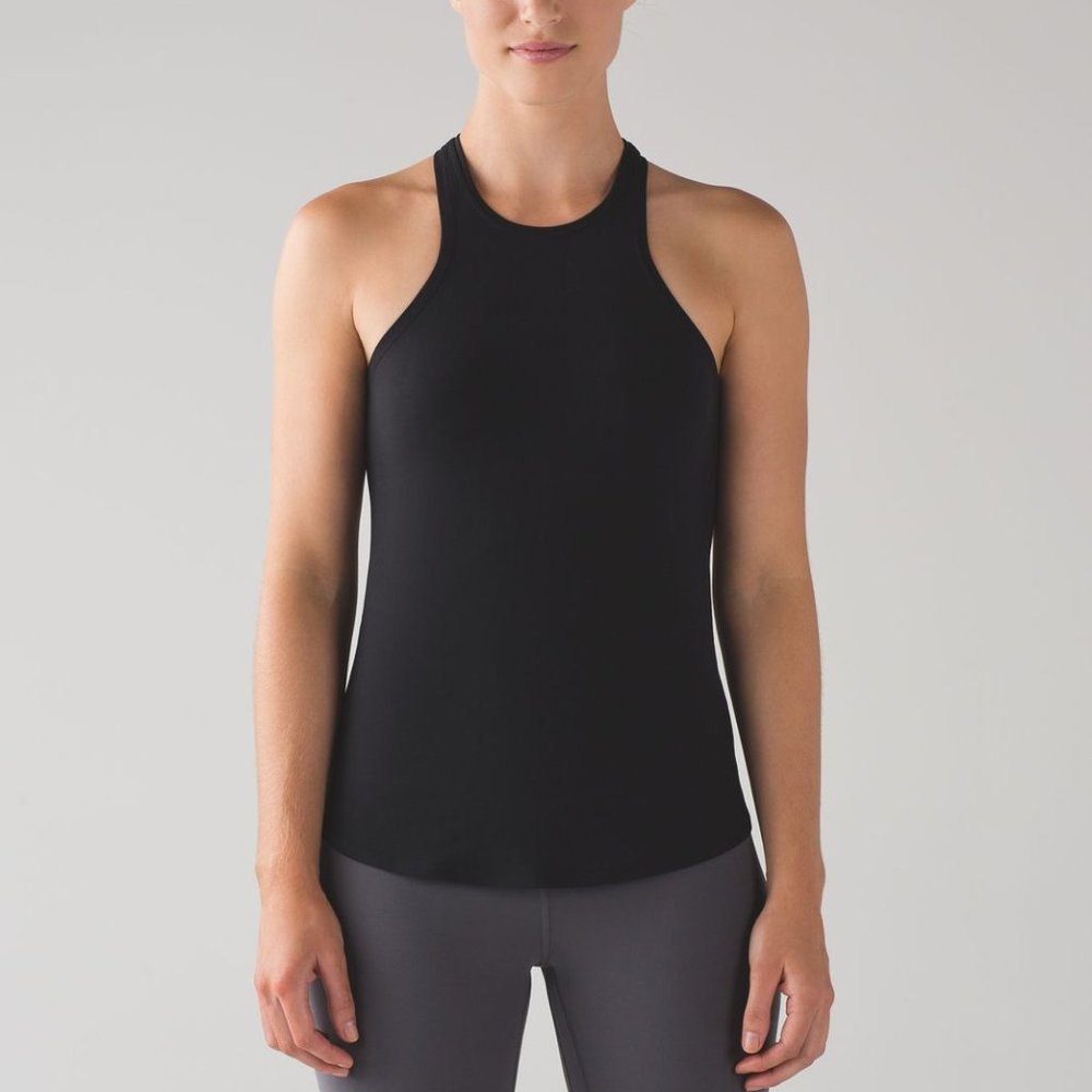 Lululemon Black High Neck Racerback Tank Size 6